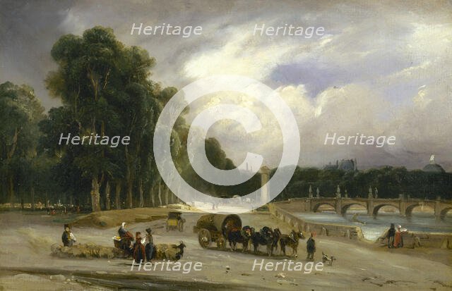 Cours-la-Reine, around 1828, c1828. Creator: Theodore Gudin.