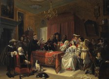 Reading of a Will. Artist: Eckhout, Jacob Joseph (1793-1861)