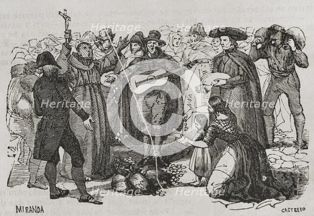 Patriotic donations and offerings by the Spaniards, War of Roussillon, (1793-1795), 1851.  Creator: Unknown.