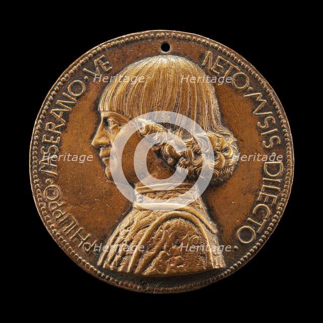 Filippo Maserano, Venetian Poet [obverse], 1457. Creator: Giovanni Boldu.