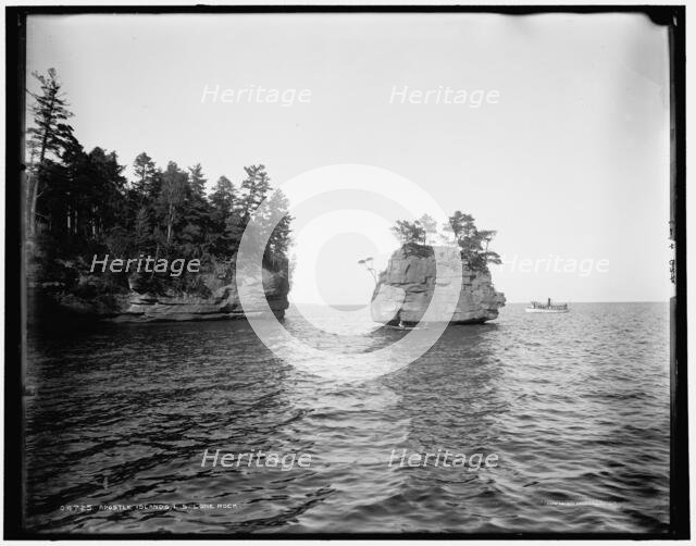 Apostle Islands, Lake Superior, Lone Rock, between 1880 and 1899. Creator: Unknown.