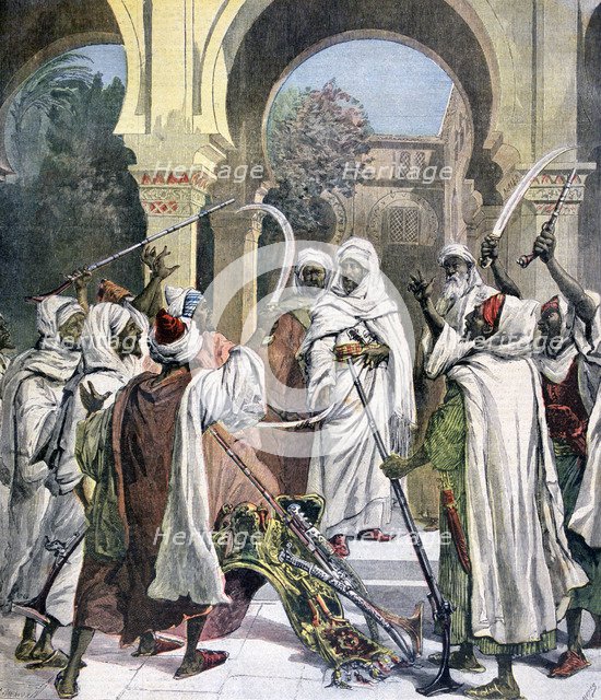 The Tribal Chiefs Swearing Fidelity to the Sultan of Morocco, 1892. Creator: Henri Meyer.