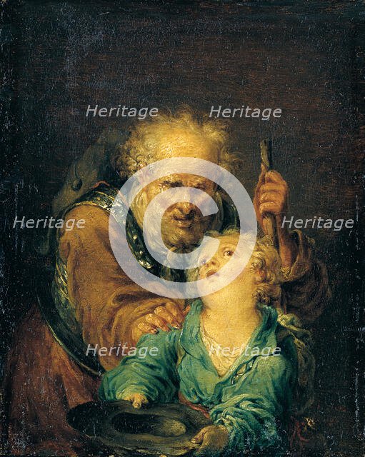 The Blinded Belisarius as a Beggar, 1780-1790. Creator: Januarius Zick.