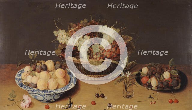 Still life with fruit and flowers, between 1624 and 1700. Creator: Isaak Soreau.