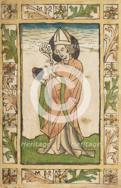 St. Nicholas of Myra (Schr. 1633c), 15th century., 15th century. Creator: Anon.