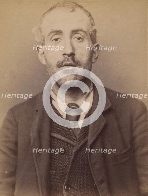 Ripert. Thomas. 33 ans, né à Marseille. Cocher. Anarchiste. 5/3/94., 1894. Creator: Alphonse Bertillon.