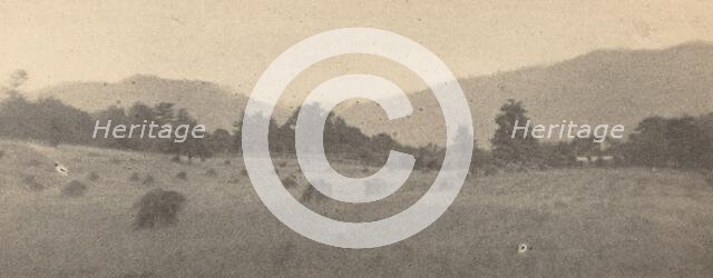 Landscape with trees and mountains, c. 1900. Creator: Joseph Turner Keiley.