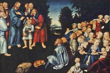 The miracle of the five loaves and two fish. Creator: Lucas Cranach the Elder.