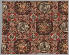 Roller Printed Cotton Textile, 19th century. Creator: Unknown.