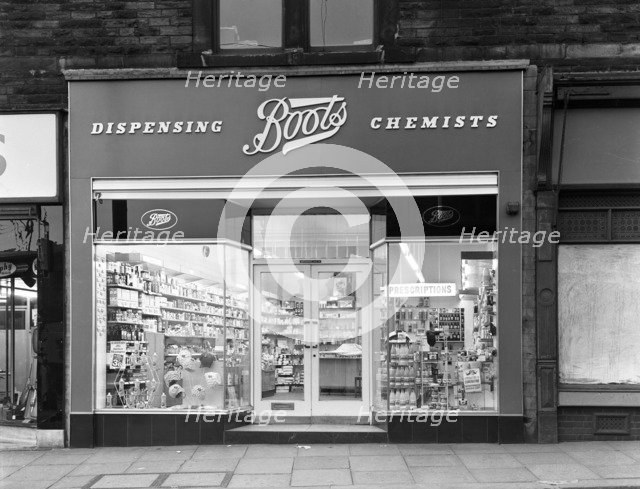 Boots the Chemist, Mexborough, South Yorkshire, 1965. Artist: Michael Walters