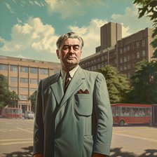 AI IMAGE - Portrait of Aneurin Bevan, c1950s, (2023). Creator: Heritage Images.