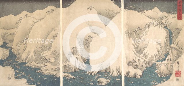 Kiso Gorge in the Snow. Creator: Ando Hiroshige.