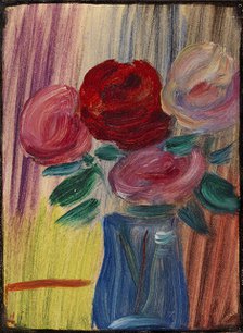 Still Life: Flowers in a Blue Vase, 1936. Creator: Javlensky, Alexei, von (1864-1941).