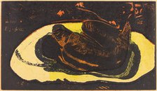 Manao Tupapau (She is Haunted by a Spirit), 1894/1895. Creator: Paul Gauguin.