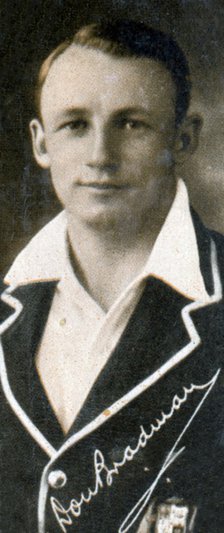 Donald George 'Don' Bradman, Australian cricketer, 1935. Artist: Unknown