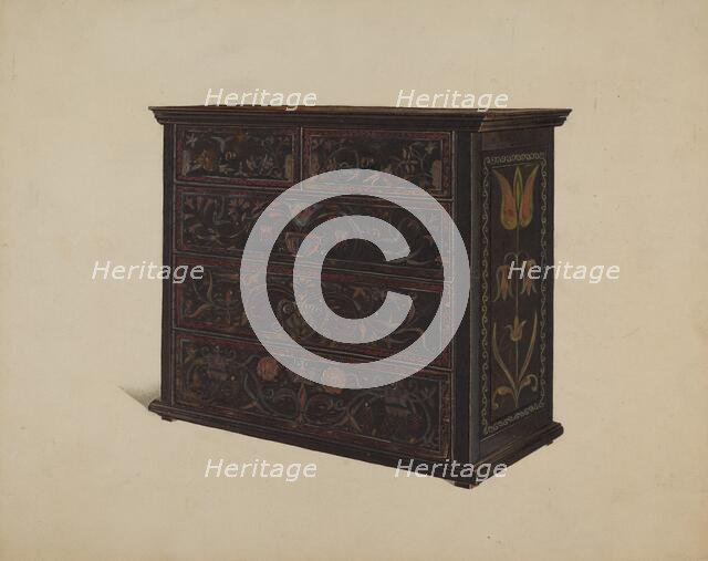 Painted Chest of Drawers, c. 1938. Creator: Martin Partyka.