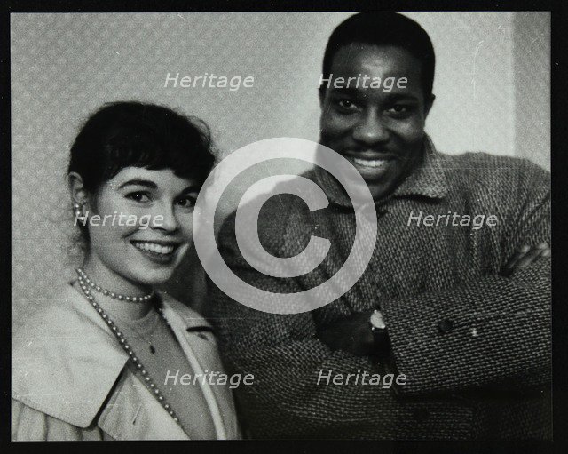 Dave Brubeck Quartet bassist Eugene Wright, Colston Hall, Bristol, 1958. Artist: Denis Williams