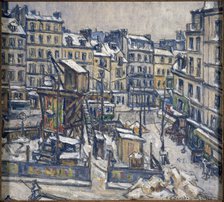 Metro works, at the corner of rue du faubourg Saint-Antoine and rue de Reuilly, 1929. Creator: Germain David-Nillet.