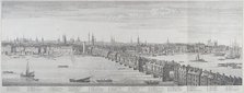 London Bridge (old), London, 1749. Artist: Samuel Buck