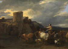 Returning from the Meadow, c1640-1683. Creator: Nicolaes Berchem.