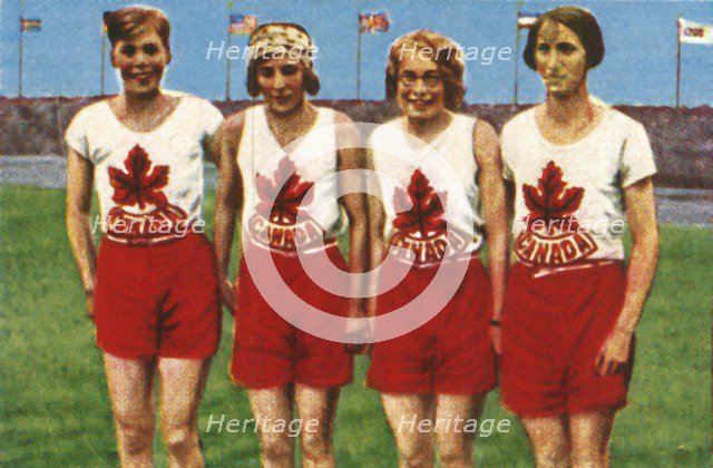 Canadian team, women's 4 x 100 metres relay, 1928. Creator: Unknown.
