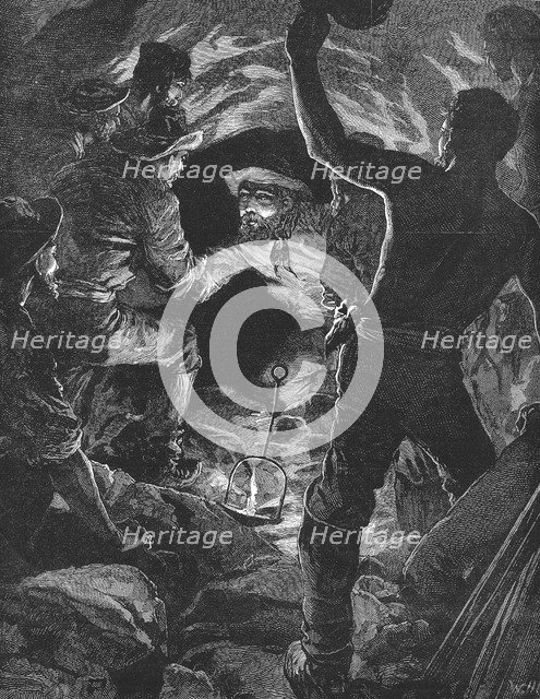 Completion of the St Gotthard Tunnel beneath the Alps, 1880. Artist: Unknown