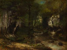 The Stream (Le Ruisseau du Puits-Noir; vallée de la Loue), 1855. Creator: Gustave Courbet.
