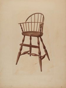 Infant's High Chair, 1940. Creator: Isidore Sovensky.