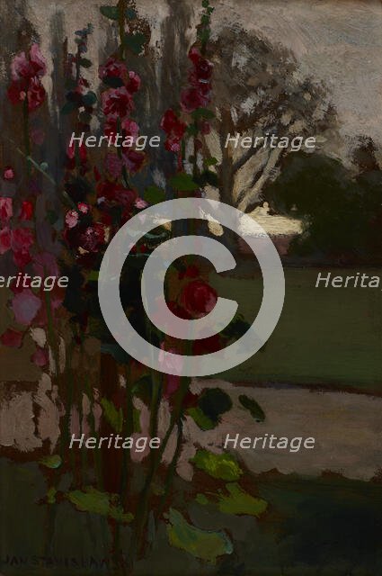 Hollyhocks-Polish Autumn, 1900. Creator: Jan Stanislawski.