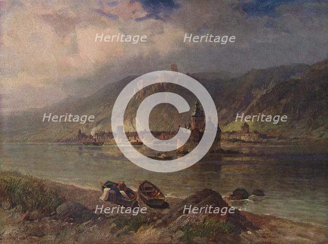 'Caub, Gutenfels and Pfalz', (Gutenfels Castle), 1923. Creator: Nikolai of Astudin.