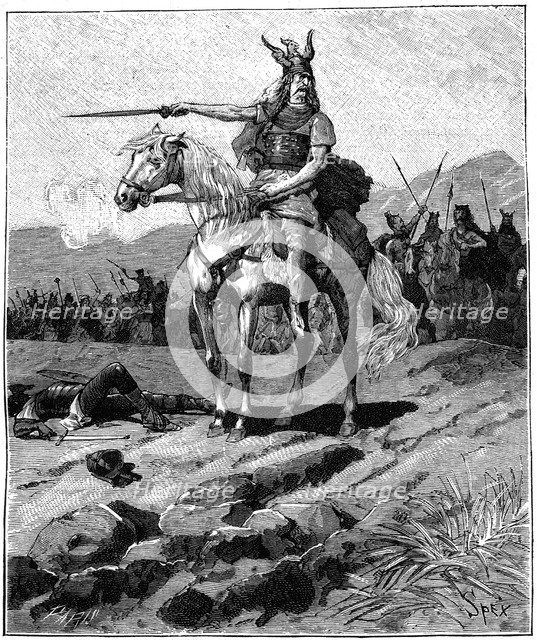 Vercingetorix, chieftain of the Arverni, c52 BC (1882-1884).Artist: Spex