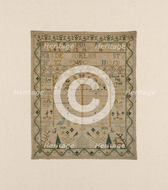 Sampler, England, 1775/1825. Creator: Unknown.
