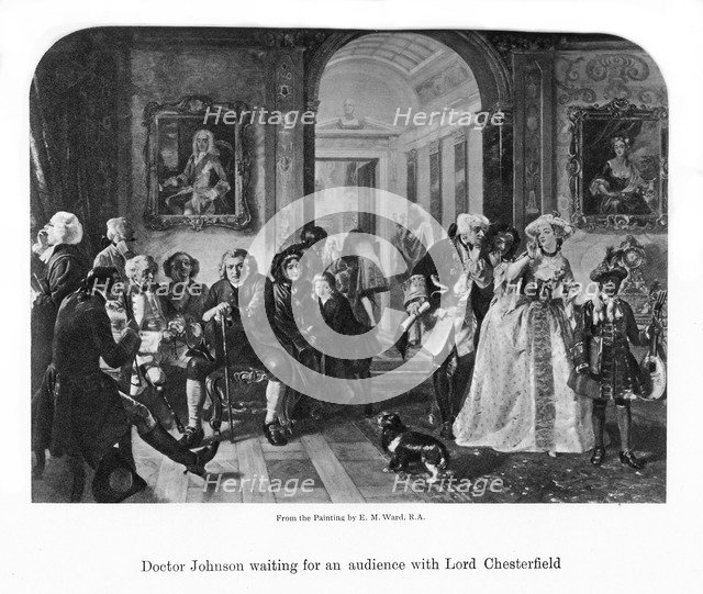'Doctor Johnson waiting for an audience with Lord Chesterfield', 19th century. Artist: Unknown