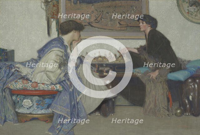 The Chess Game, c1910s. Creator: Emile Vloors.