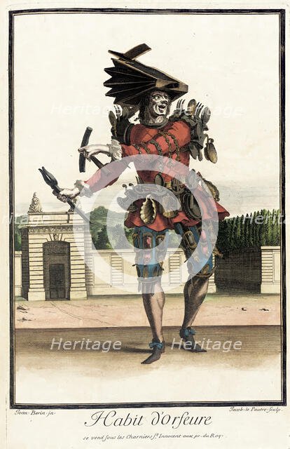 Recueil des modes de la cour de France, 'Habit d'Orfeure', Bound 1703-1704. Creators: Jean Lepautre, Jean Berain, Jacques Le Pautre.