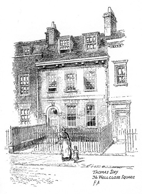 Thomas Day's house, 36 Wellclose Square, Whitechapel, London, 1912.Artist: Frederick Adcock