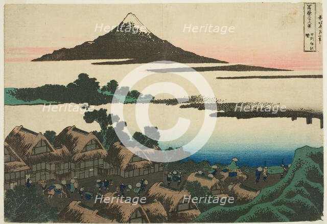 Dawn at Isawa in Kai Province (Koshu Isawa no akatsuki), from the series "Thirty-six..., c. 1830/33. Creator: Hokusai.
