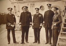 American admirals afloat with the King, 1918 (1935). Artist: Unknown.