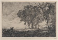 Italian Landscape (Paysage d'Italie), ca. 1865. Creator: Jean-Baptiste-Camille Corot.