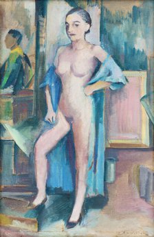 Study of Female Nude, around 1939. Creator: Bedrich Hoffstädter.