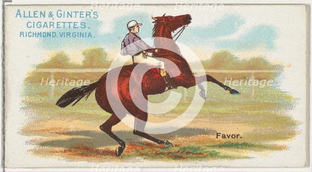 Favor, from The World's Racers series (N32) for Allen & Ginter Cigarettes, 1888. Creator: Allen & Ginter.