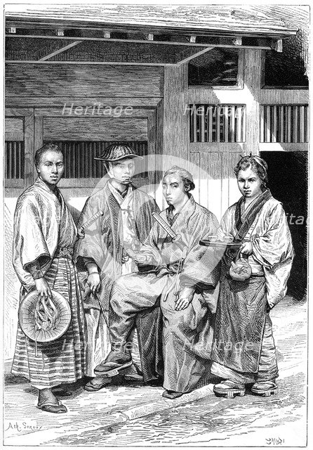 Citizens of Tokyo, Japan, 1895. Artist: Unknown