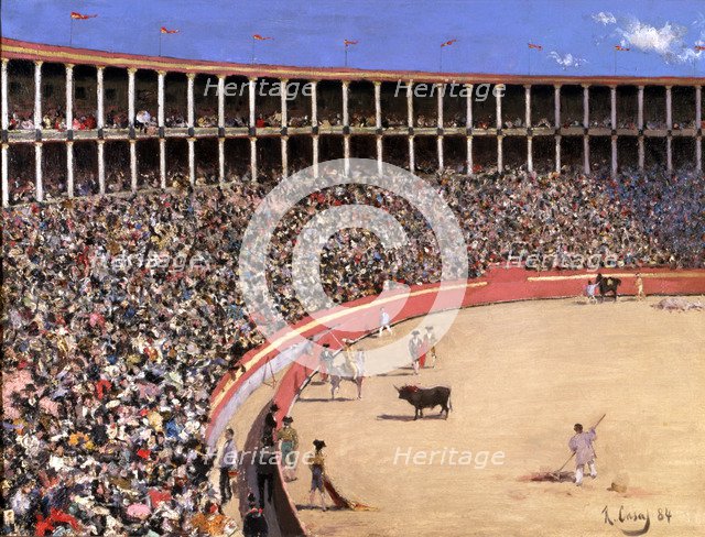  'Bullfighting', 1884, oil by Ramon Casas.