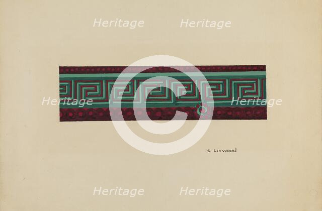 Wallpaper Border, c. 1940. Creator: Sidney Liswood.