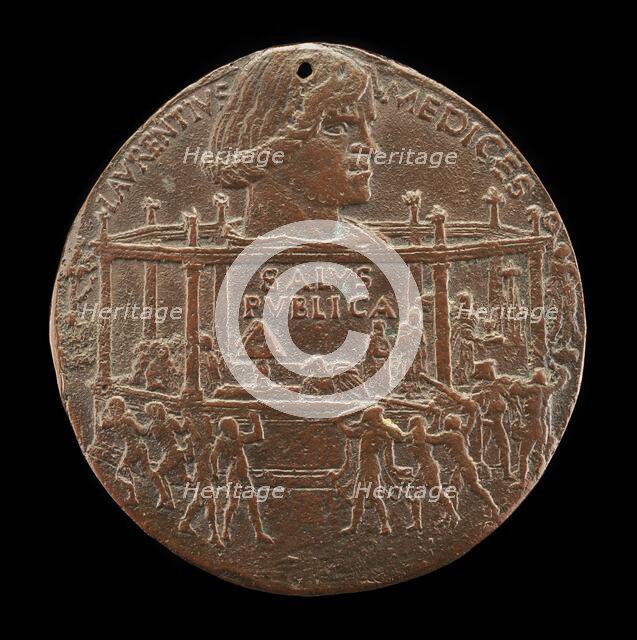 Lorenzo de' Medici, il Magnifico, 1449-1492 (The Pazzi Conspiracy Medal) [obverse], 1478. Creator: Bertoldo di Giovanni.