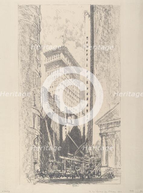 Rebuilding Broad Street, 1910. Creator: Joseph Pennell.