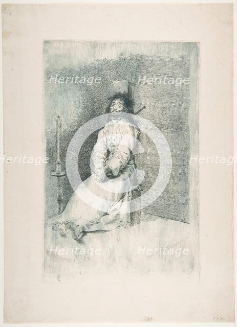 The Garroted Man (El agarrotado), ca. 1778-80. Creator: Francisco Goya.