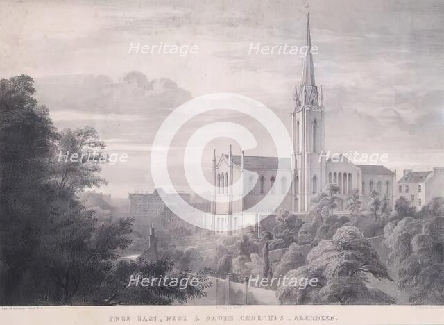 Free East, West and South Churches, Aberdeen, c1850s. Creator: Unknown.