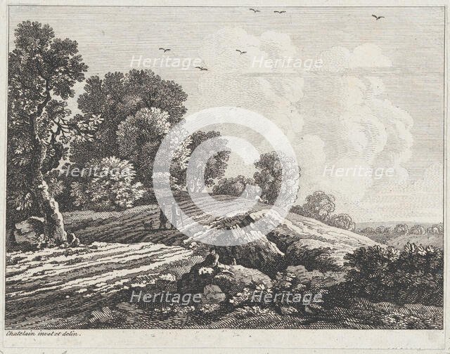 Landscape, ca. 1730-1758. Creator: Jean Baptiste Claude Chatelain.