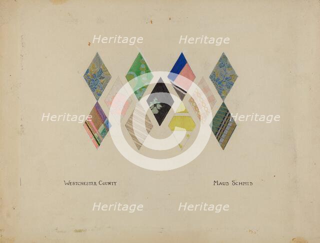 Printed Quilt Patterns, 1935/1942. Creator: Maud Schmid.